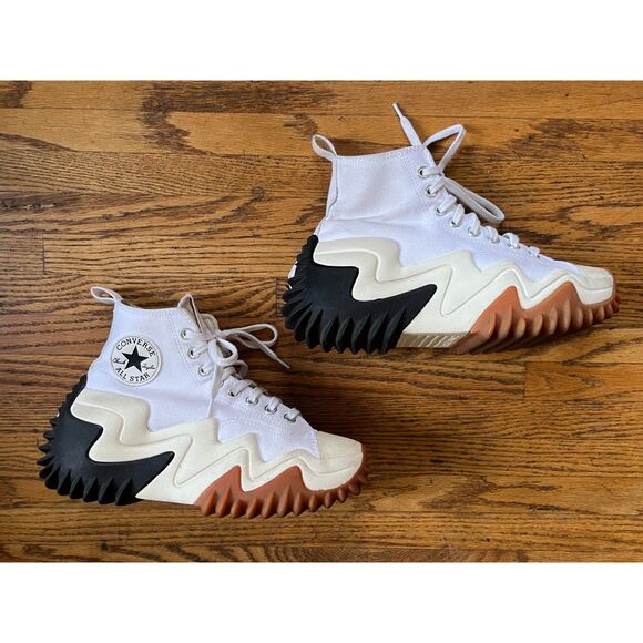 Converse White Run Star Motion High Top Platform Sneaker Shoes  Women's Size 8.5 - Picture 2 of 10